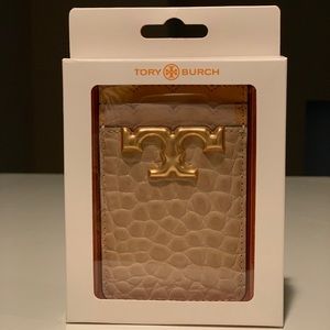 Tory Burch Eleanor Mock-Croc Card Case. Brand new